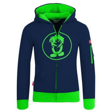 Trollkids Trollkids Kids Sortland Jacket športni pulover s kapuco mornarsko/zelen (139-100) 98