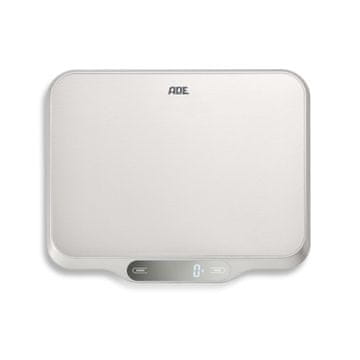 ADE Velika kuhinjska tehtnica ADE Ladina, do 15 kg, 31 x 26,5 cm, brušeno nerjaveče jeklo