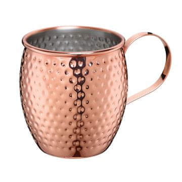 Cilio Vrček Cilio Moscow Mule za Moscow Mule, nerjaveče jeklo/baker, 0,5 l, premer 9,5 x 9,5 cm, kladivo