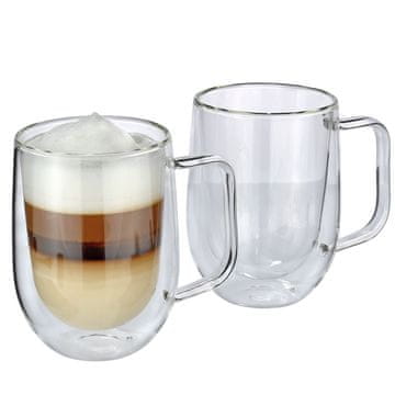 Cilio Kozarci za latte macchiato Cilio Veneto, 2 kosa, borosilikatno steklo, 0,3 l, premer 8,5 x 12 cm