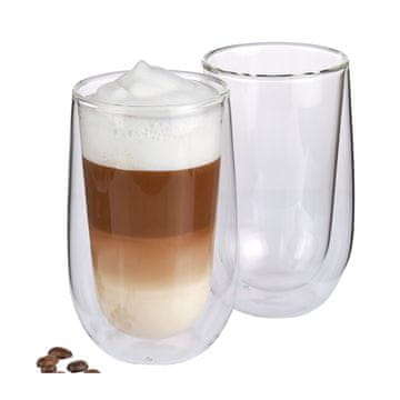 Cilio Cilio kozarci za latte macchiato, 2 kosa, dvojna stena, 0,35 l, premer 9 x 14 cm