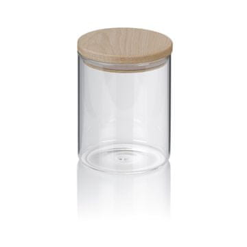 Kela Kuhinjska posoda Kela Amelie, borosilikatno steklo, lesen pokrov, premer 10 cm, višina 13 cm, 0,8 l
