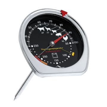 Küchenprofi Termometer za pečenje in pečico, nerjaveče jeklo, 7 x 7,5 x 14 cm, 30–100 °C/50–250 °C / Kuchenprofi