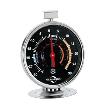 Küchenprofi Termometer za hladilnik ali zamrzovalnik, nerjaveče jeklo, premer 7,5 cm, -30-30°C / Kuchenprofi