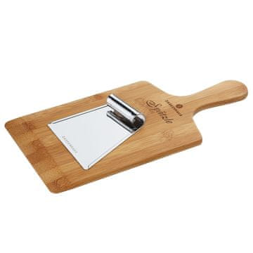 Zassenhaus Zassenhaus Eco Line bambusova deska za cmoke z jeklenim strgalom, 34x16x0,9 cm