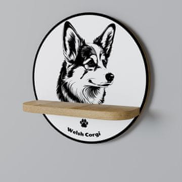 shumee Okrogla polica WELSH CORGI PEMBROKE