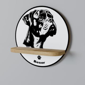 shumee BOXER DOG Okrogla polica