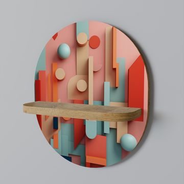 shumee Ovalna polica COLORBURST CONSTRUCT