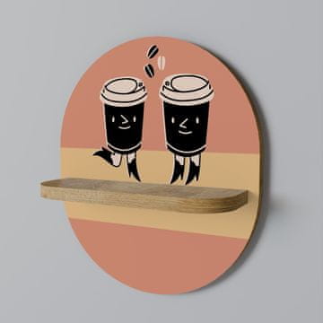 shumee Ovalna polica JOYFUL COFFEE