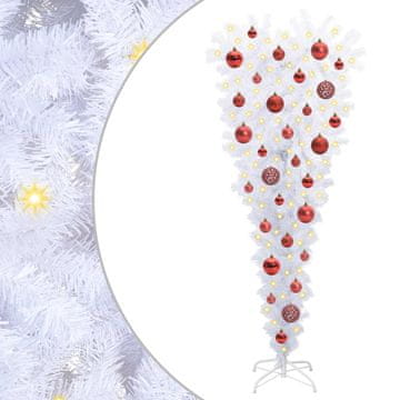 Vidaxl Umestno božično drevo med 150 LED Bela 120 cm PVC in jeklo
