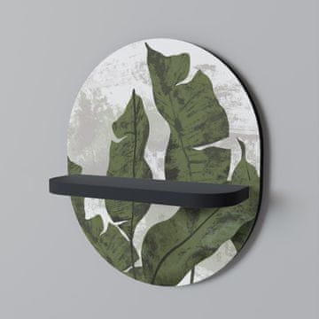 shumee LEAF ECHO Ovalna polica črne barve