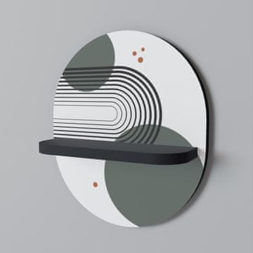 shumee ORBITAL DECOR Ovalna polica črna