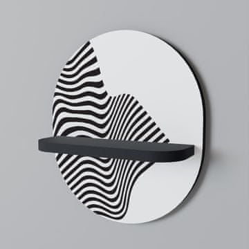 shumee ILLUSIONARY FLOW Ovalna polica črna