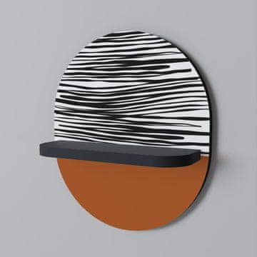 shumee RADIANT ZEBRA Ovalna polica črna