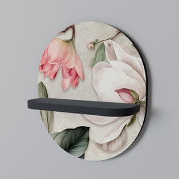 shumee FLORAL GRACE Ovalna polica črna