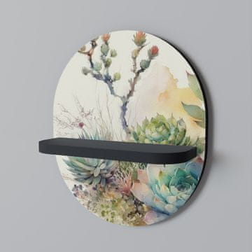 shumee SUCCULENT WHIMSY Ovalna polica črna