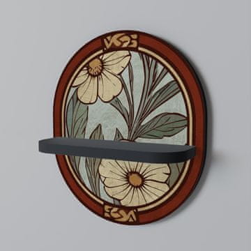shumee HERITAGE BLOSSOM Ovalna polica črna
