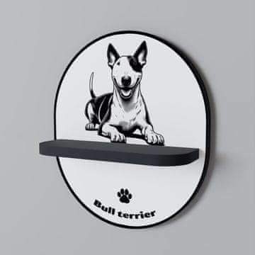 shumee BULL TERRIER Ovalna polica črna