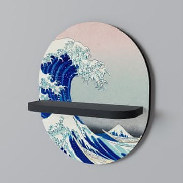 shumee Ovalna polica THE GREAT WAVE črna