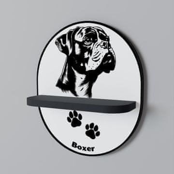 shumee Ovalna polica BOXER DOG črna