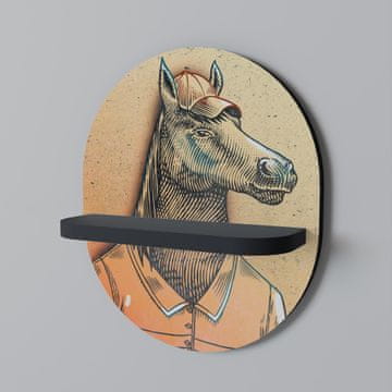 shumee EQUINE SWAGGER Ovalna polica črna