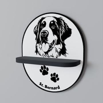 shumee Ovalna polica SAINT BERNARD črna