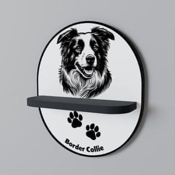shumee BORDER COLLIE Ovalna polica črna