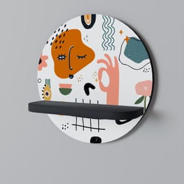 shumee MATISSE WHIMSY Okrogla polica črna
