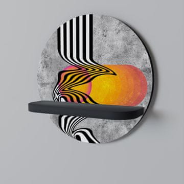 shumee Okrogla polica WHIMSICAL WAVES črna