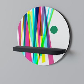 shumee WHIMSY NEON okrogla polica črne barve