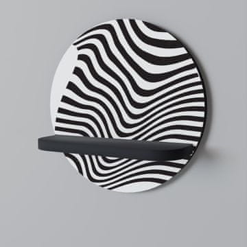 shumee Okrogla polica ILLUSIONARY FLOW črna