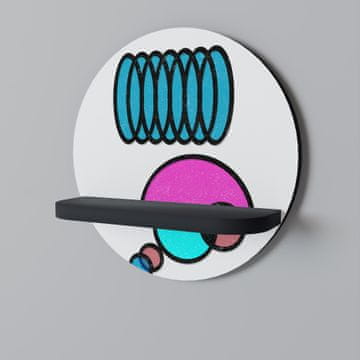 shumee Okrogla polica GEOMETRIC RHAPSODY črna