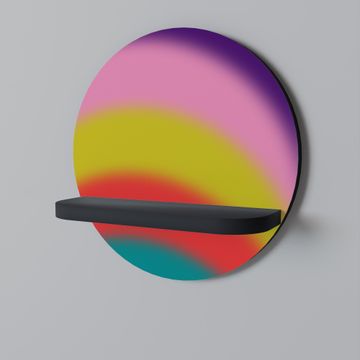 shumee Okrogla polica RAINBOW TIME črna