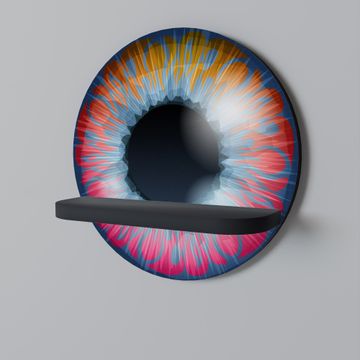 shumee Okrogla polica FANTASY EYE črna