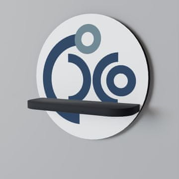 shumee ORB DESIGN Okrogla polica črne barve