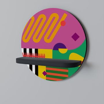 shumee VIVID ART Okrogla polica črna
