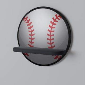 shumee Okrogla polica BASEBALL Allure črne barve