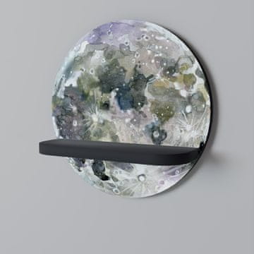shumee Okrogla polica MOON WANDER črne barve