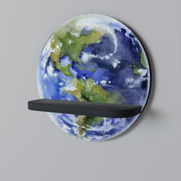 shumee Okrogla polica EARTH TROOP črna