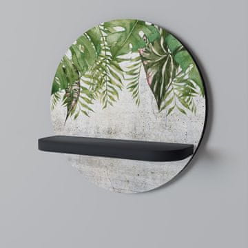 shumee URBAN TROPICS Okrogla polica črne barve