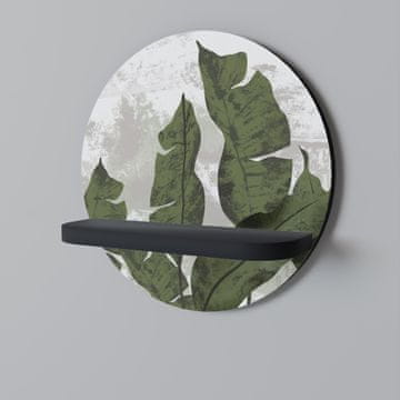 shumee LEAF ECHO okrogla polica črne barve