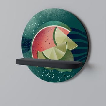 shumee Okrogla polica FRUIT POWER črne barve