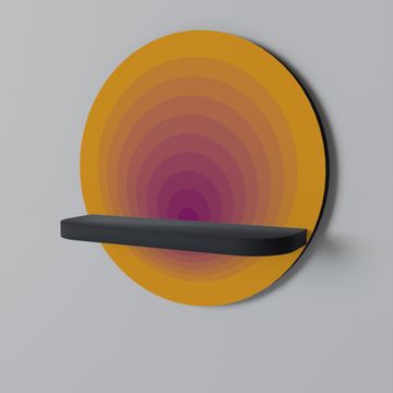 shumee Okrogla polica BLUSH GRADIENT črna