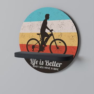 shumee Okrogla polica BETTER LIFE črne barve