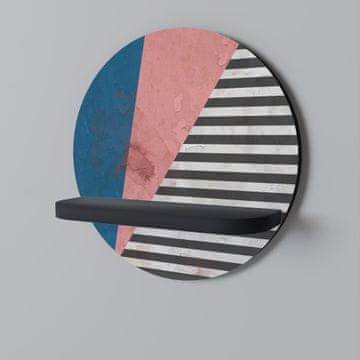 shumee Okrogla polica GLAMOROUS STRIPE črna