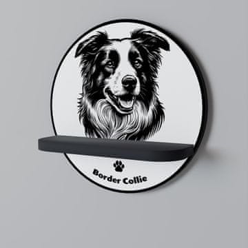 shumee BORDER COLLIE Okrogla polica črna