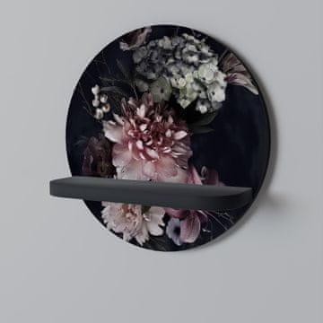 shumee Okrogla polica PURE BLOSSOM, črna