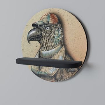 shumee Okrogla polica Feathered Fashionista črne barve