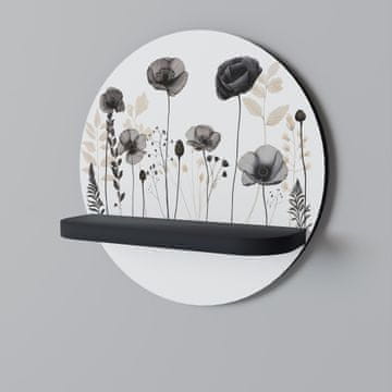 shumee POPPY ALLURE okrogla polica črna