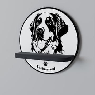 shumee Okrogla polica SAINT BERNARD črna